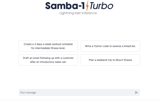 SambaNova Systems Breaks Records with Samba-1-Turbo: Transforming AI Processing with Unmatched Speed and Innovation