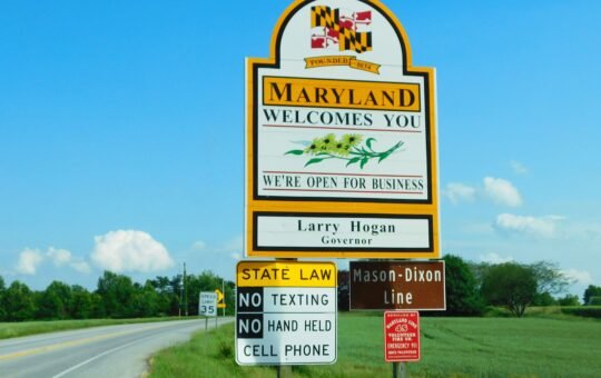 Maryland Welcome sign
