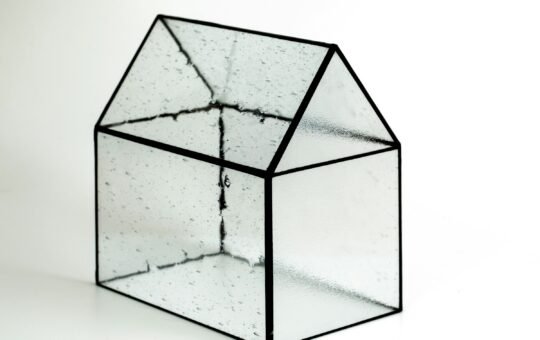 Transparent model of a building illustrating the trend towards open-source AI and the need for increased transparency around the development of artificial intelligence models to build trust, reduce risk, and improve security.