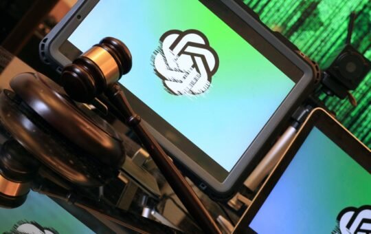 Photo of a judge gavel in front of the ChatGPT logo as new study from the AI Disclosures Project indicates the GPT-4o model from OpenAI demonstrates a recognition of paywalled and copyrighted data from O'Reilly Media books, according to the research.