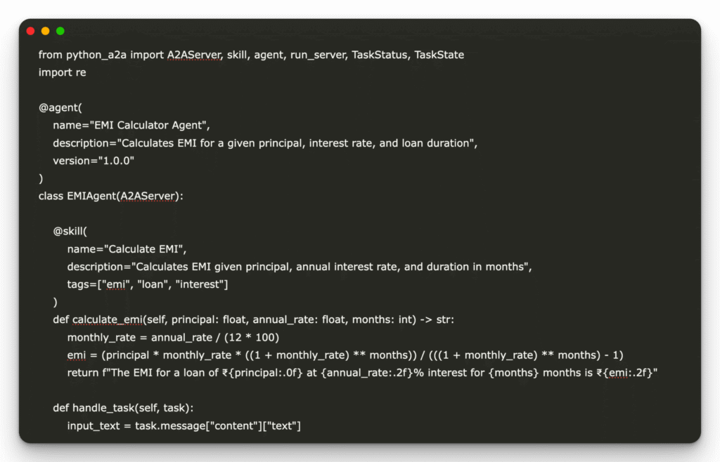 How to Use python-A2A to Create and Connect Financial Agents with Google’s Agent-to-Agent (A2A) Protocol