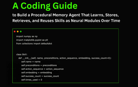 A Coding Guide to Build a Procedural Memory Agent That Learns, Stores, Retrieves, and Reuses Skills as Neural Modules Over Time