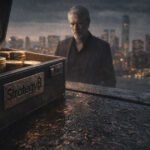 Bitcoin mining scene with a large BTC embedded in rock and industrial rigs in the background, symbolizing Strategy accumulating 66,231 Bitcoin in 68 days as STRC quietly funds the buying surge