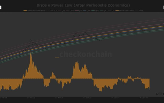 Bitcoin falls to lowest Power Law valuation zone since FTX collapse