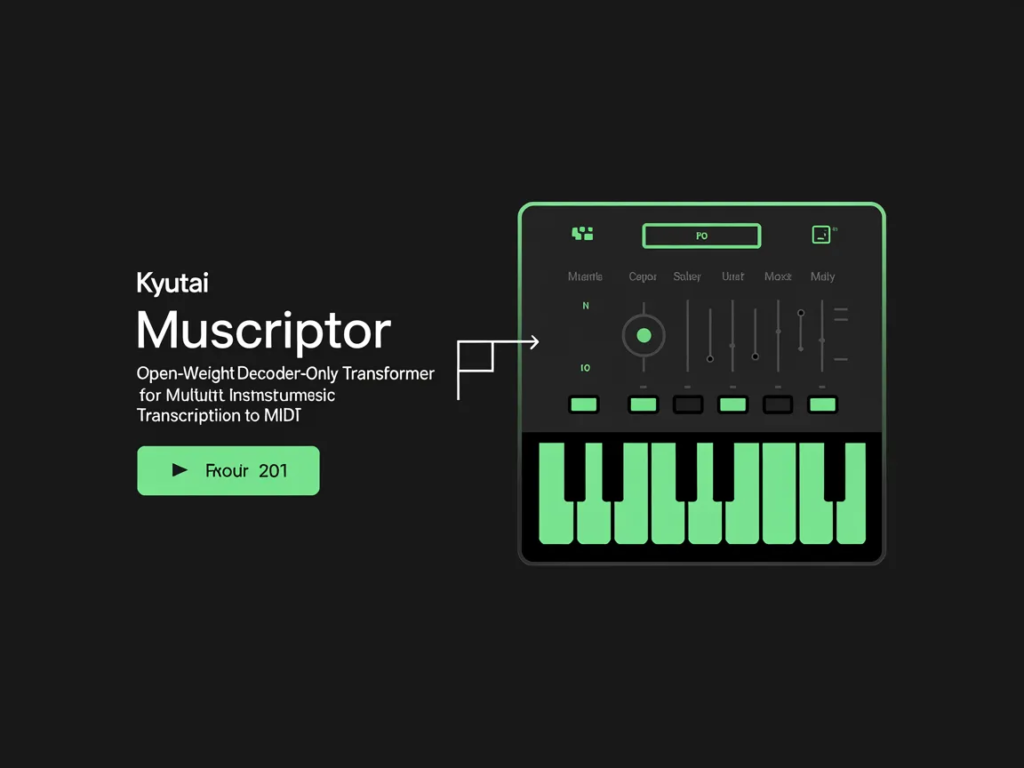 Kyutai Releases MuScriptor: An Open-Weight Decoder-Only Transformer for Multi-Instrument Music Transcription to MIDI