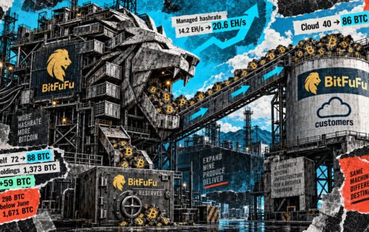 BitFuFu Bitcoin production rises 55%, reserves lag
