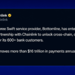 SWIFT Services Provider Taps Chainlink to Bring 600 Banks Onchain