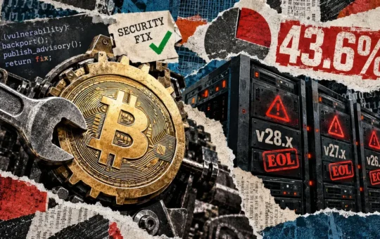 Bitcoin Core speeds up security fixes as 44% of surveyed nodes run unsupported versions