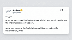 Sophon Set to Pull Plug on Layer 2 Network After $70M Funding Push – Bitcoin News